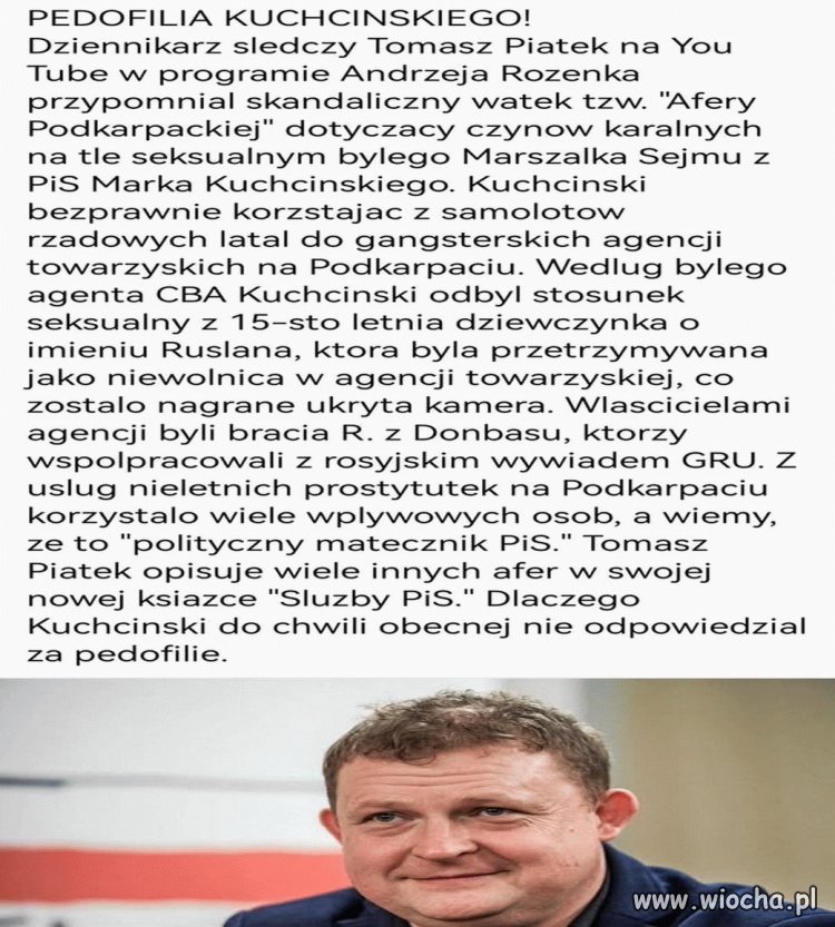 Czas zająć się pedofilem Kuchcińskim