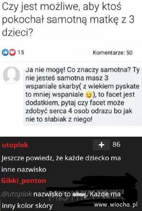 Ktoś pokocha bobaski i matkę?