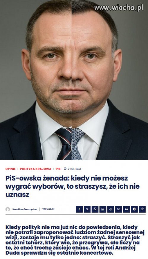 Kiedy nie moga wygrac, strasza ze oszukaja...