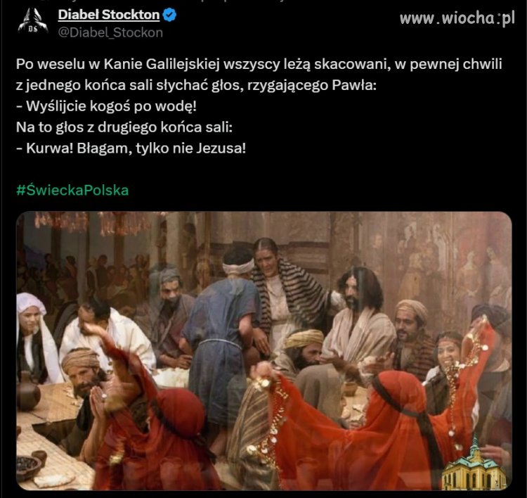 Jezus był pionierem alkoholizmu.