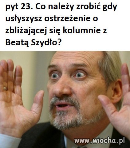 Z cyklu Macierewicz na testach