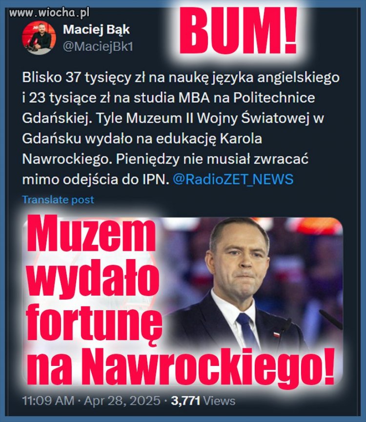 A teraz drze mordę, że chce Polski uczciwej!