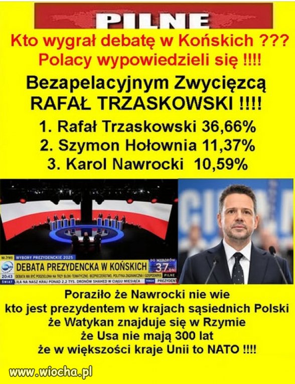 Dobra robota, panie prezydencie Rafale Trzaskowski