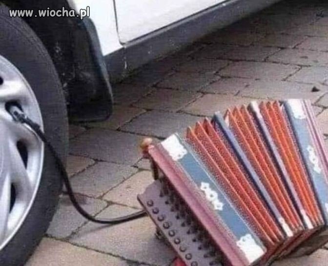 Pompowanie opon po cygańsku