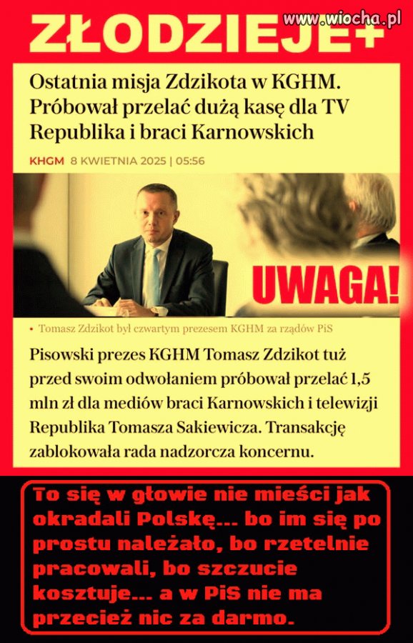 Z cyklu: pisowskie złodziejstwo
