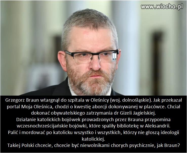 Katolicki policjant wtargnął do szpitala.