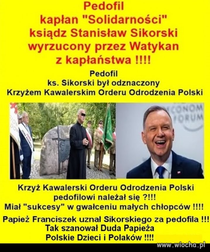 Kolejna blaszka od pRezydenta dla pedofila !