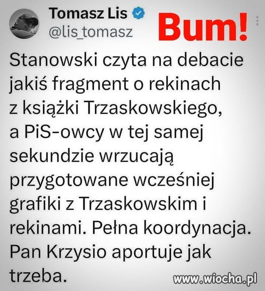 Stanowski jest pisowskim kretem udającym 