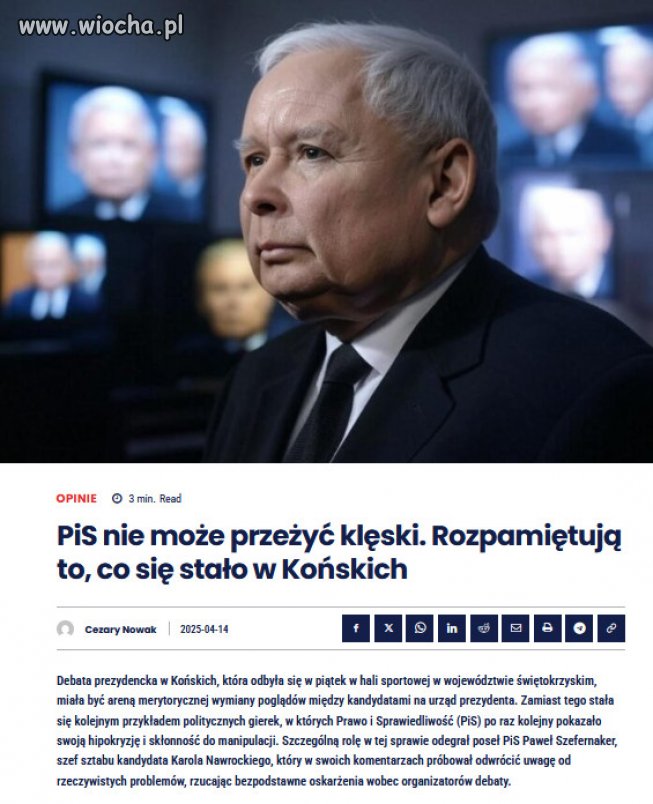 Kaczynski jak zawsze, szuka winnych gdzie indziej!