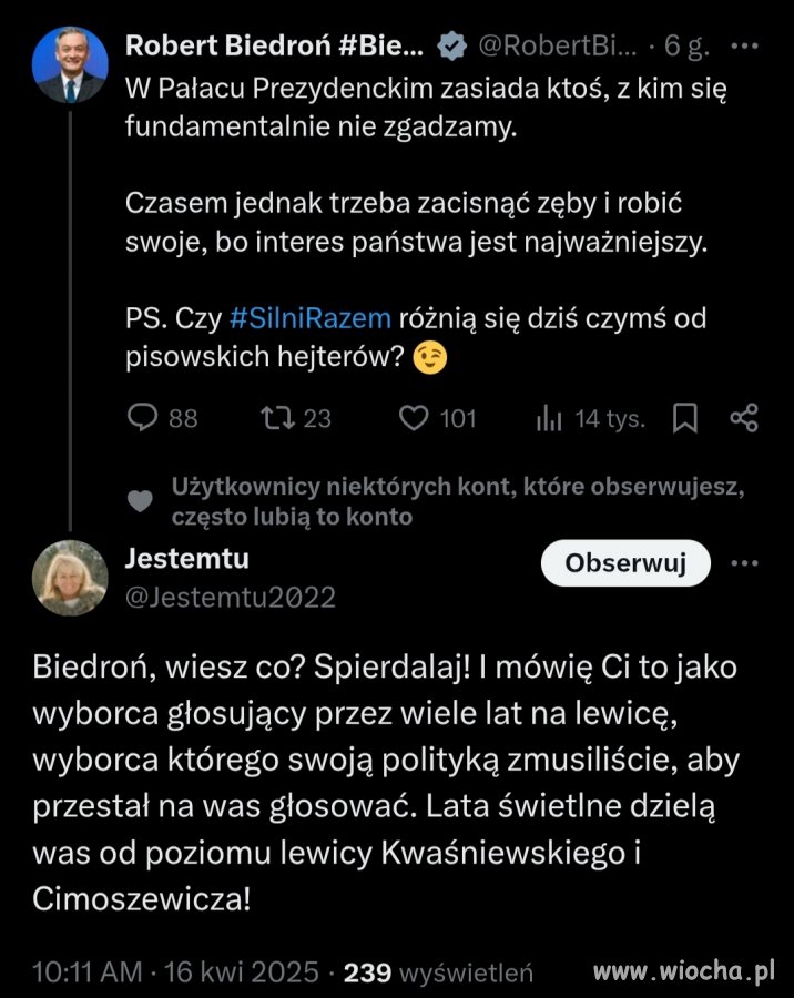 Lewactwo idzie pod próg.