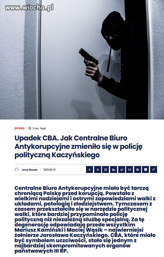 CBA Kaczyńskiego, jak UB za czasów PRL!