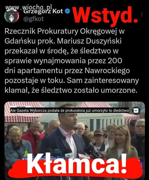 Nawrocki znowu kłamie... 