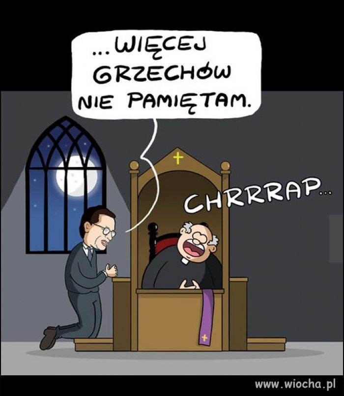 Idą święta i Matołuszek poszedł się wyspowiadać...