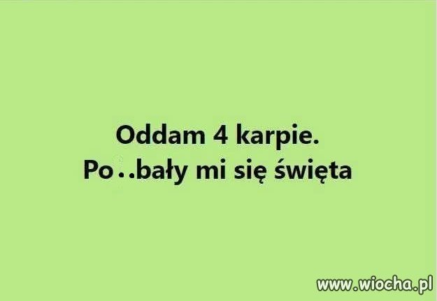 Karpia można jeść nawet jak nie ma świąt
