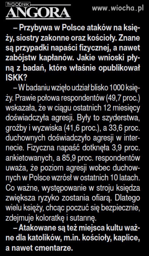 Przyczyną  aborcja, edukacja religijna i rola Kościoła w polityce.