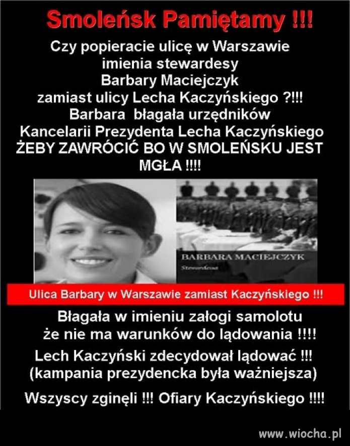 Upamiętniać należy tych, którzy katastrofie chcieli zapobiec ...