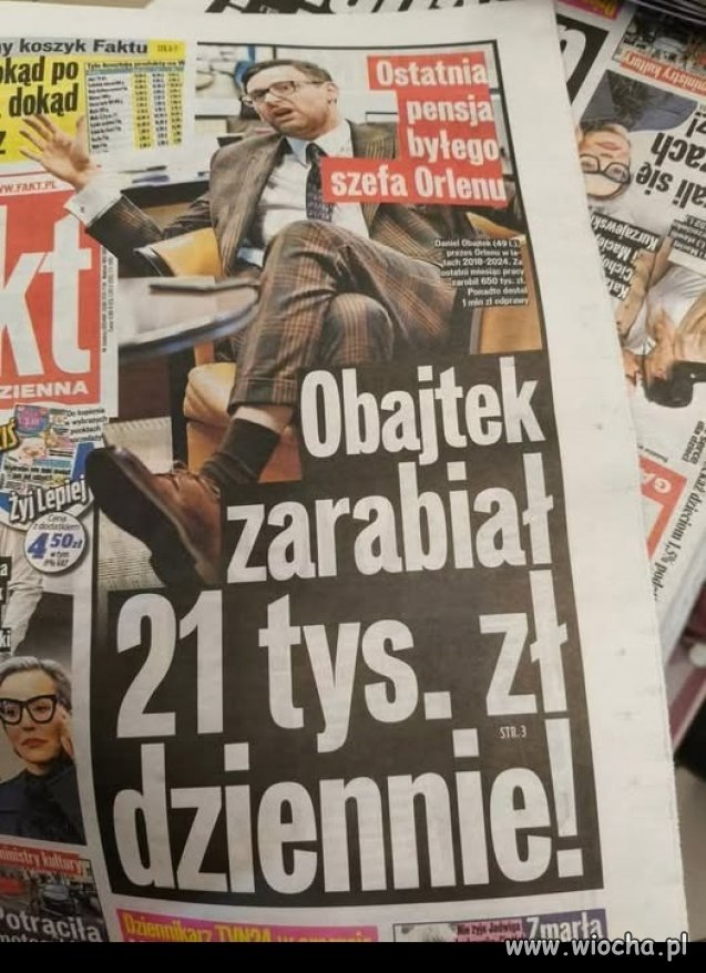 Tyle to zarabiał oficjalnie ...