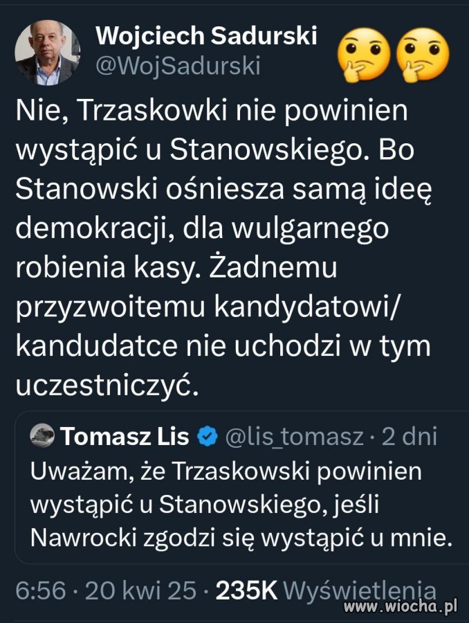 Żadnych spotkań czy wizyt u Stanowskiego!