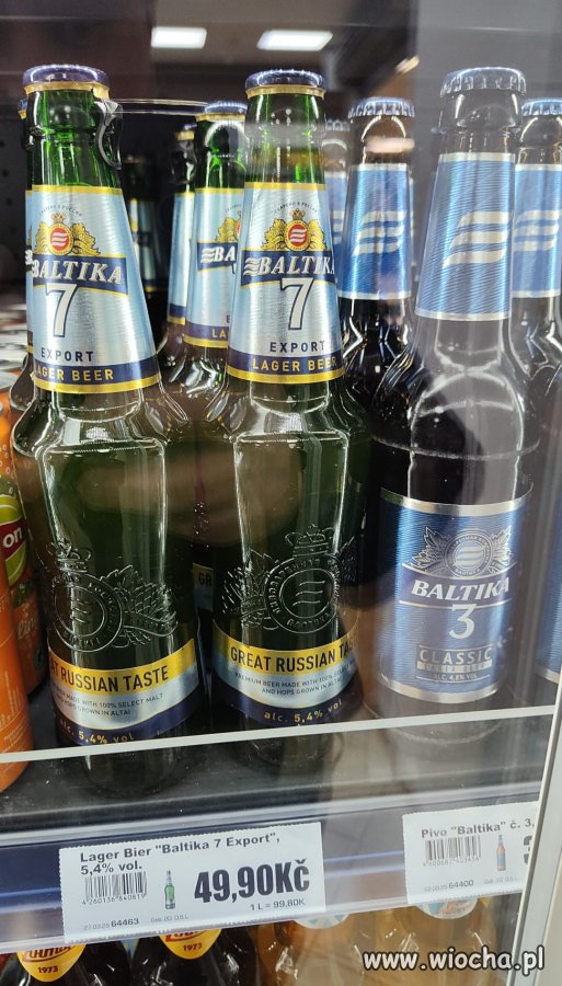 Ruskie piwo w czeskim sklepie. 