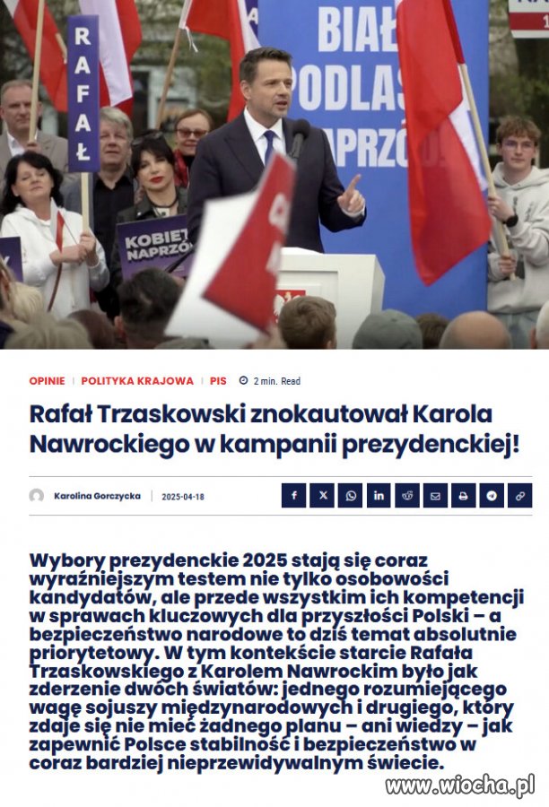 Jeszcze jest nadzieja dla Polski, naród się budzi i mądrzeje!