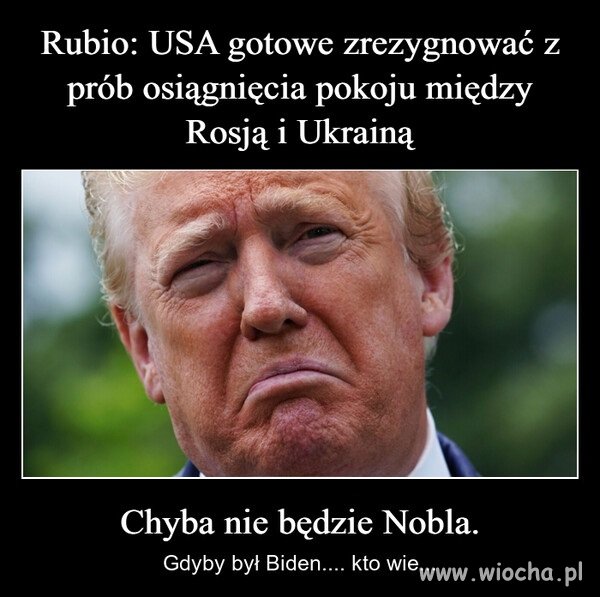 No i ..uj bombki strzelił! Nobla nie będzie!