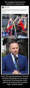 Taki jest ten ich patriotyzm. Na pokaz! 
