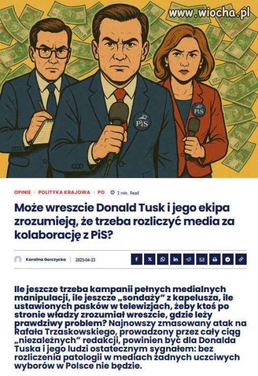Przypomnijmy, że ponad 100 redakcji brało pieniądze od PiS. 