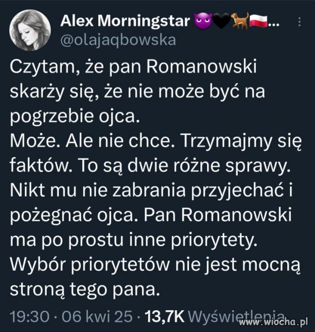 A kto mu broni przyjechać? 