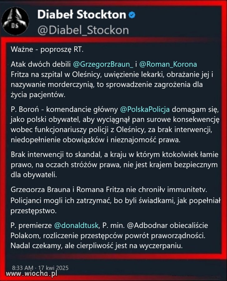 ''Poseł nie może być zatrzymany lub aresztowany bez zgody Sejmu, z wyjątkiem 