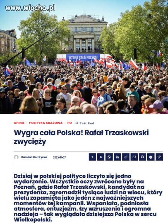  Polska potrzebuje prezydenta z wizją i kompetencjami. 