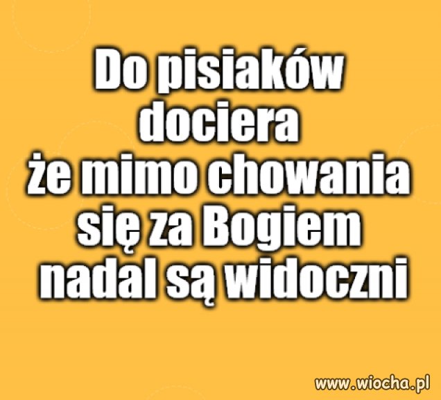 Kaprawym okiem ateisty patrząc ...