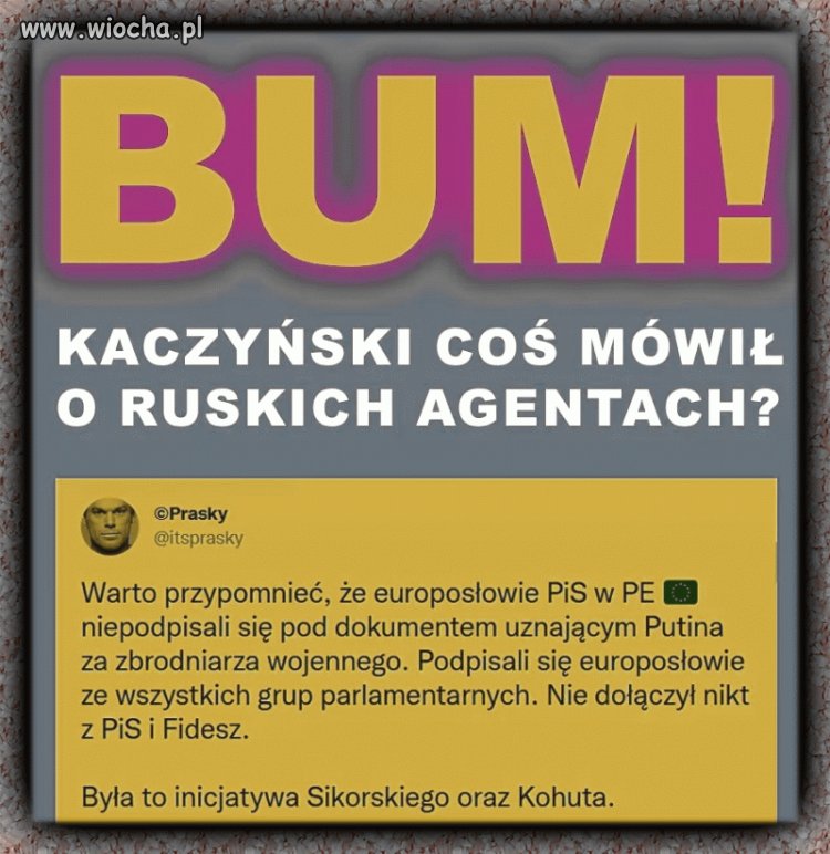 No przecież na swojego pana nie będą pluć