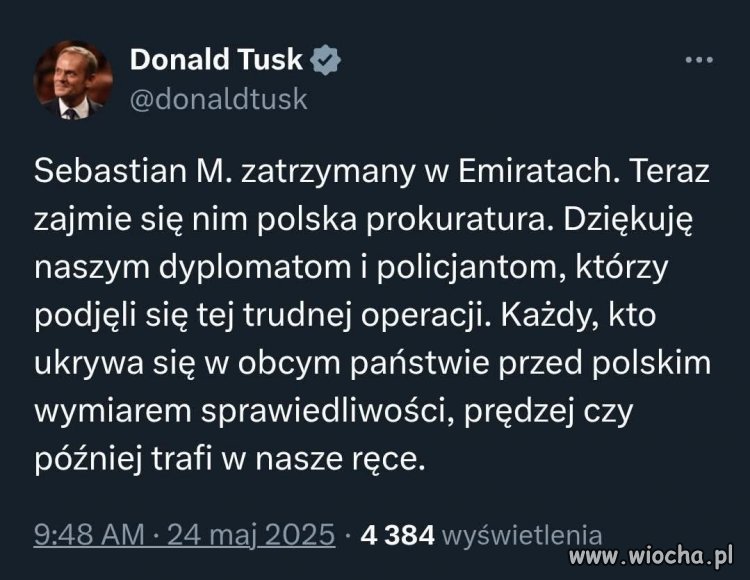 Wreszcie i mam nadzieję że dostanie to na co zasłużył !