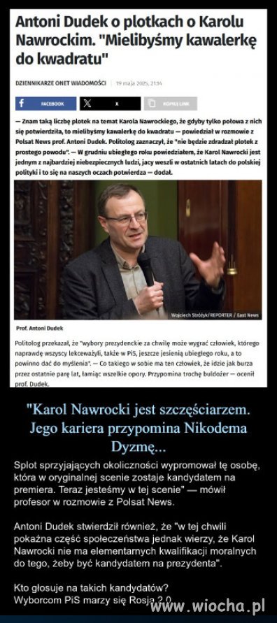 Wyborcom PiS marzy sie Rosja 2.0 z Nawrockim...