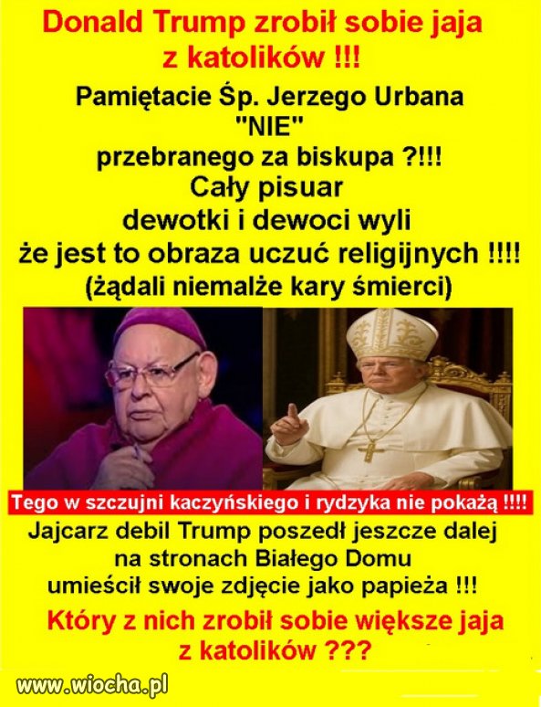 Czerwone czapeczki z głów PiSiory i na kolana przed Trumpem!