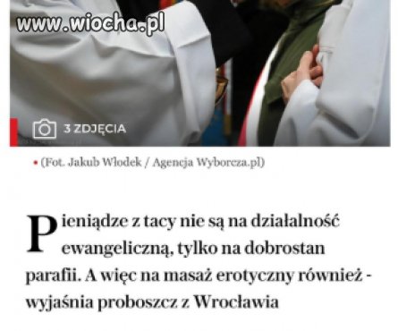 Katolicy, pamiętajcie o tym przy dzisiejszej tacy