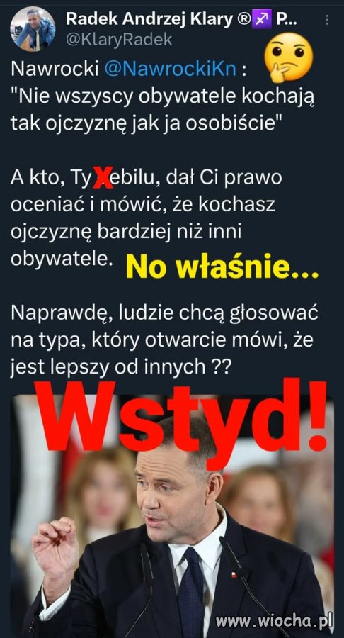 Ten typ właśnie obraził nas wszystkich !