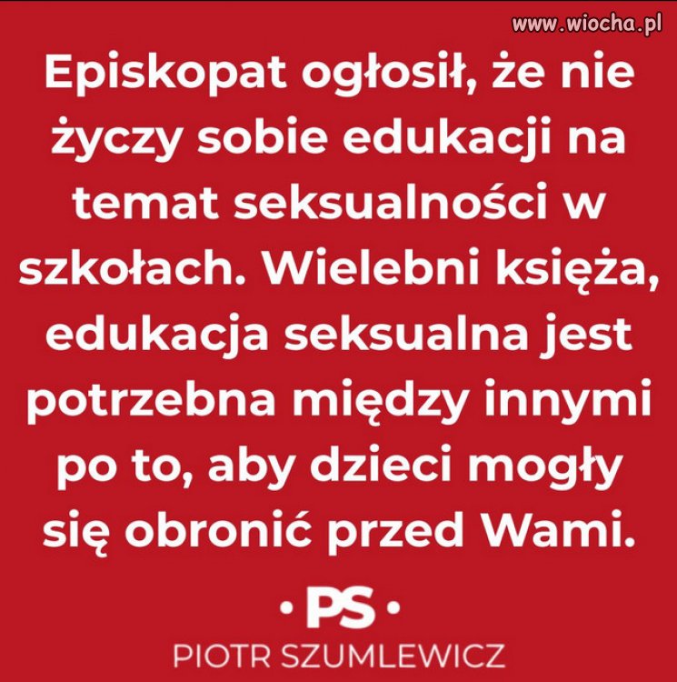  Precz z polityką w sekcie kościoła.