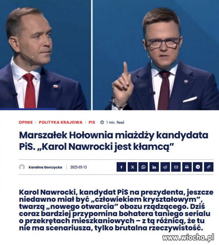  Ja powiem wprost, Karol Nawrocki jest kłamcą. 
