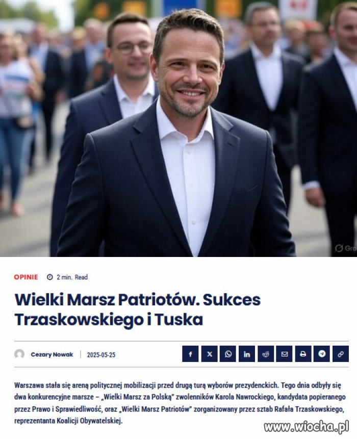 "Jest nas pół miliona. Wierzę w Was. Wierzę w Polskę!".