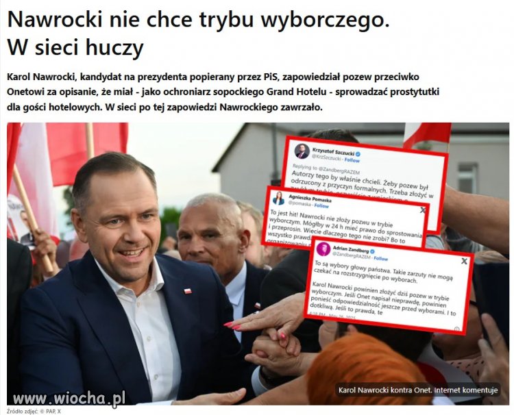 Nawrocki kontra Onet