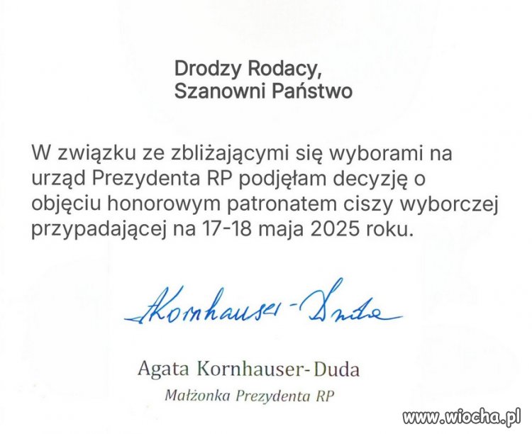 Miły gest na koniec, mumi narodowej...