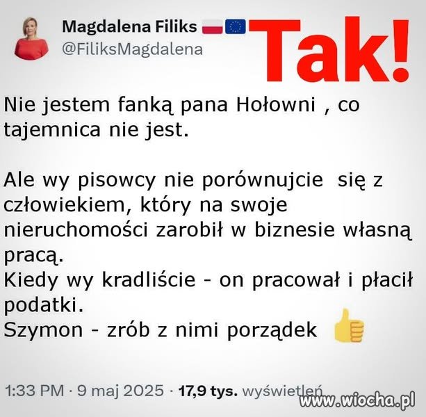 Pani Magdaleno, jest Pani wielka