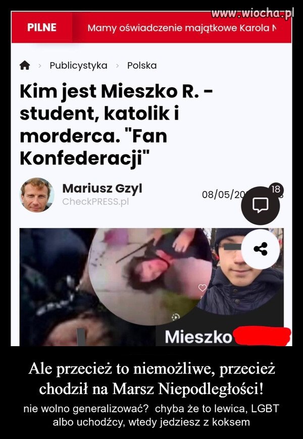 To taki wspaniały chłopak, katolik i konpederasta!