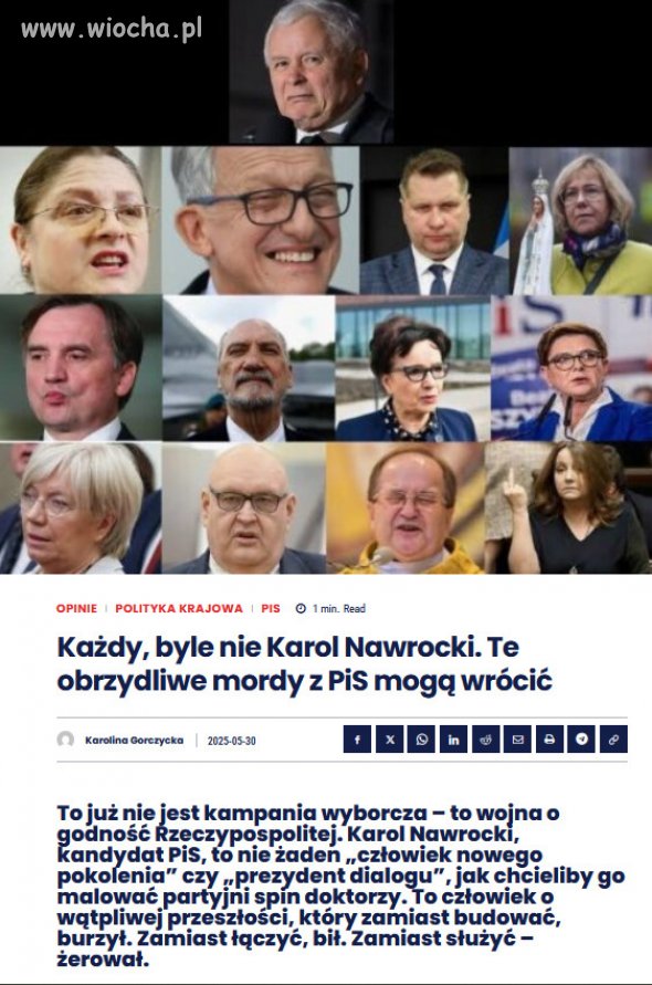 Nie dajcie się oszukać. Spójrzcie na tych, którzy którzy go wspierają 