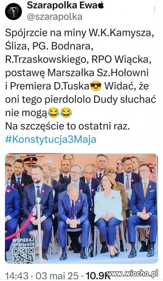 Tylko ludzie "z pałacu" klaskali