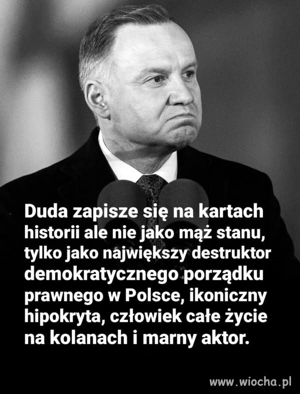 Duda swoim działaniem łamał prawo, położył już swoją prezydenturę