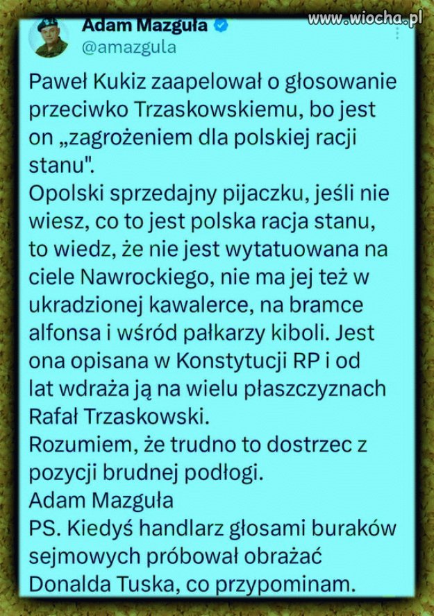 Kilka słów do Kukiza