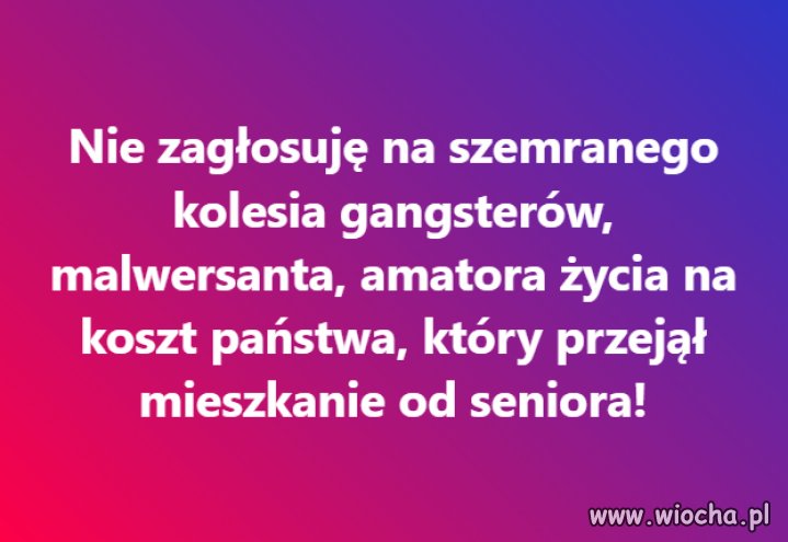 To oczywista oczywistość. Nie głosuje się na alfonsa !