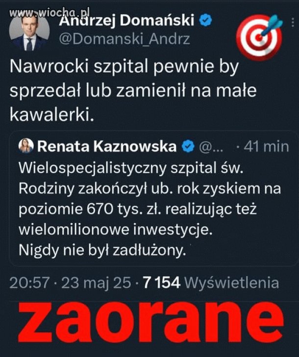 Nawrocki i jego informacje z dupy wzięte